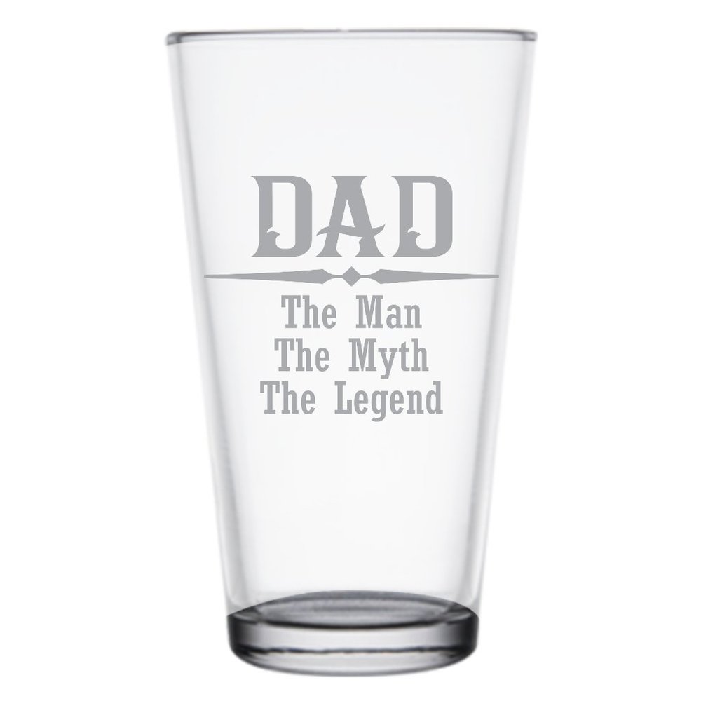 Father's Day Engraved Pint Glass for Dads